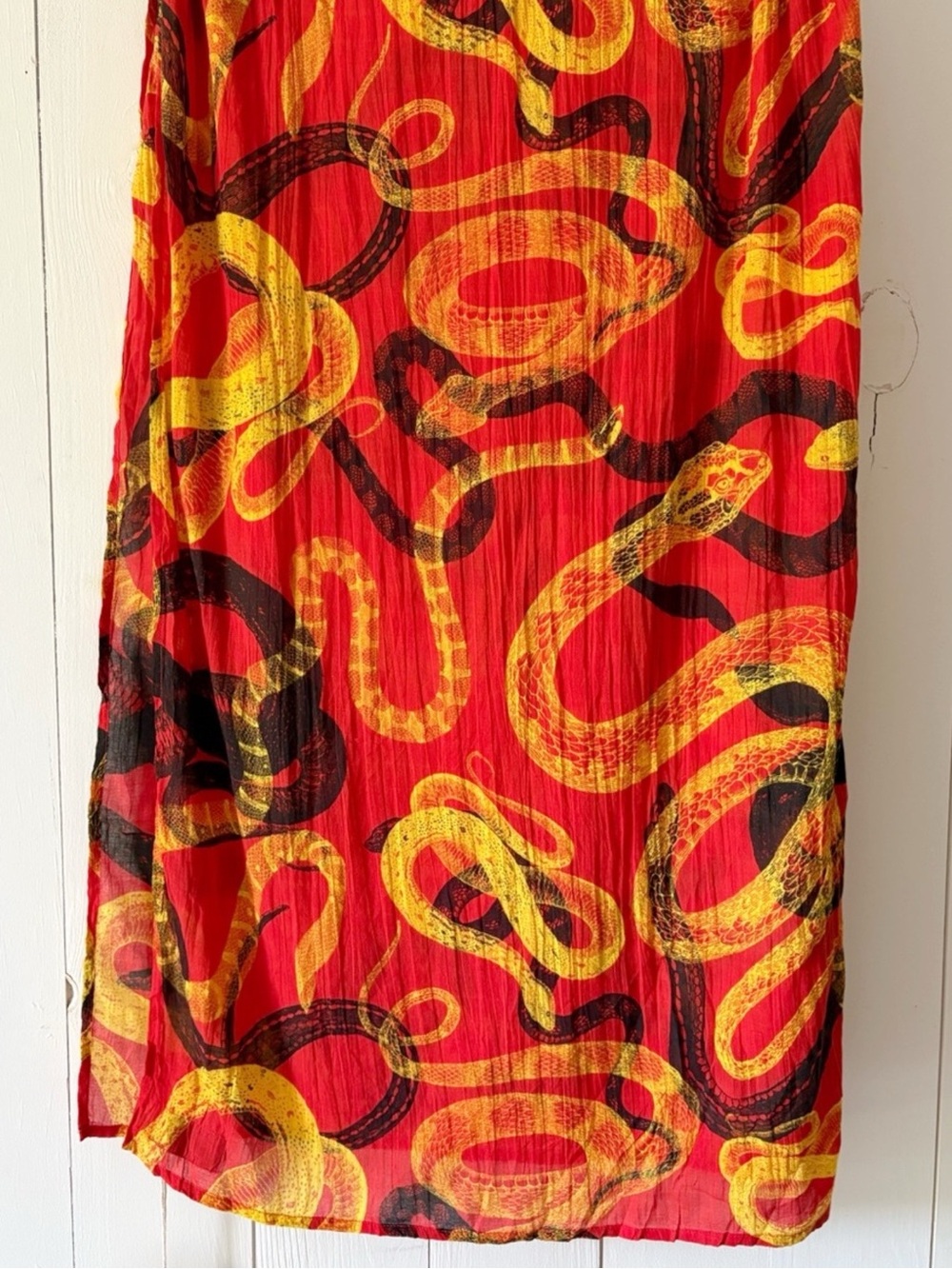 NWT Cognitive Surplus Snakes Red Organic Cotton Scarf